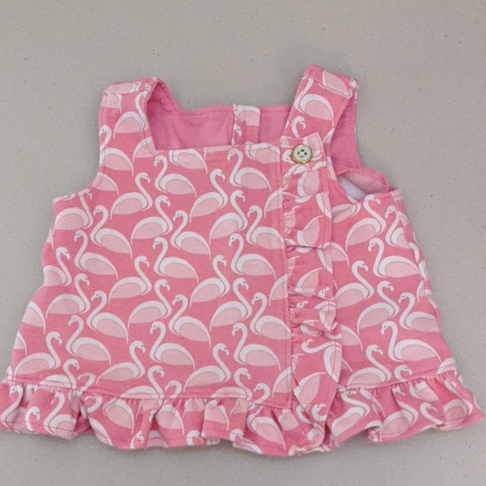 Janie and Jack Flamingo ruffle top